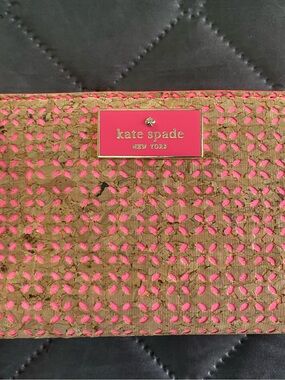 Kate Spade Arbor Way Lacey Cork Wallet – Natural Geranium Pink